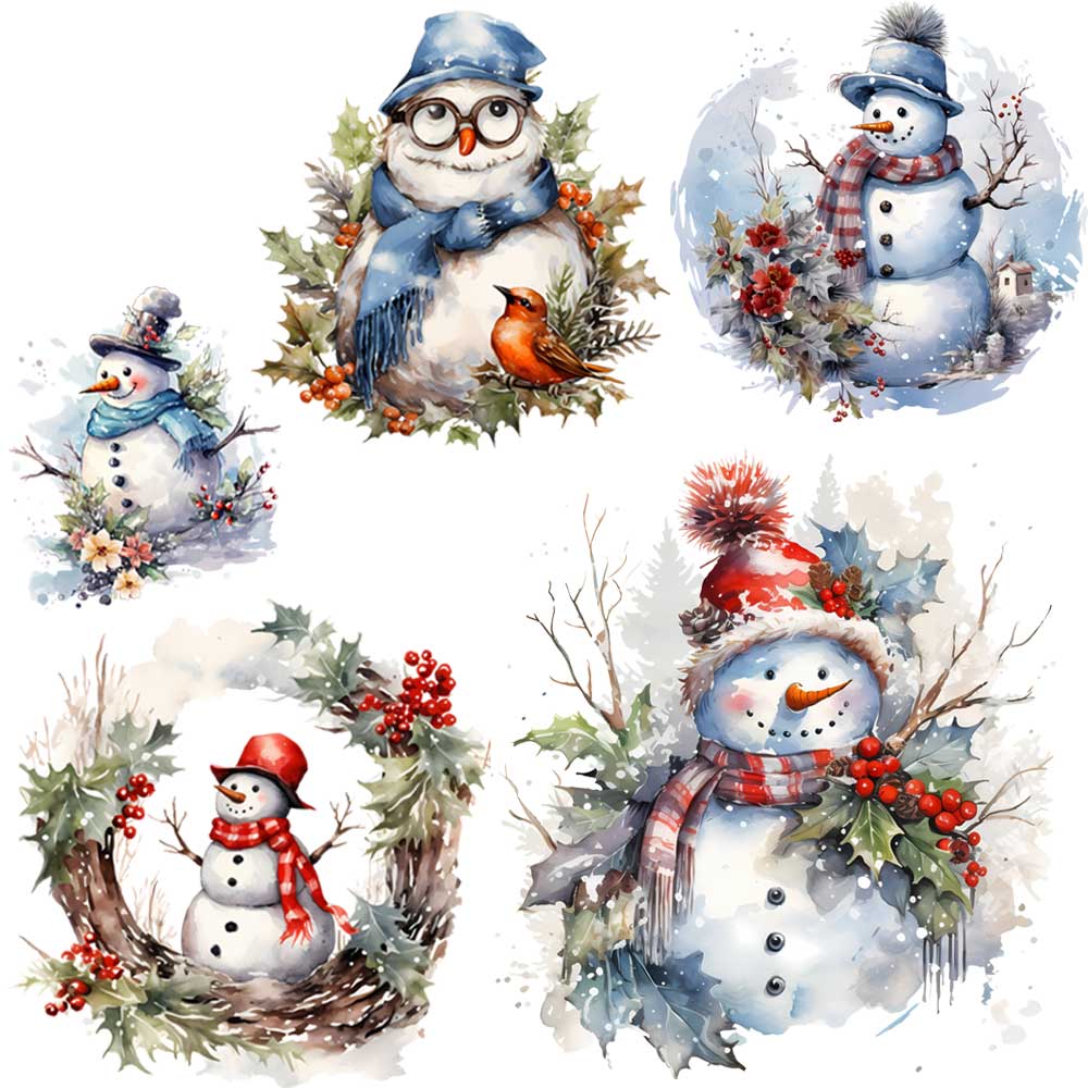 Winter Clothing Pictures - Patch Applique desain manusia salju lucu,
