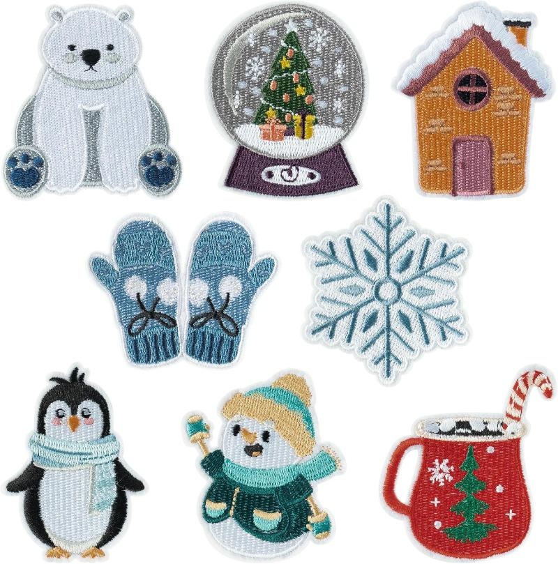 Winter Clothing Pictures - 8 buah besi bertema Musim Dingin