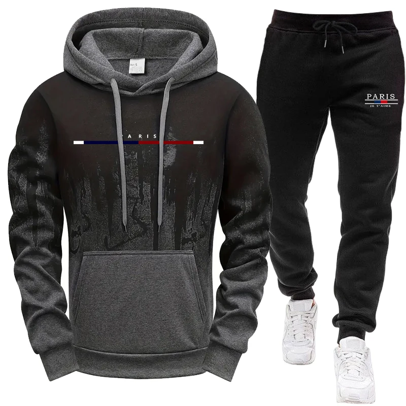 Winter Clothing Fashion - Setelan Pria/Hoodie/Celana Panjang Musim Gugur Musim