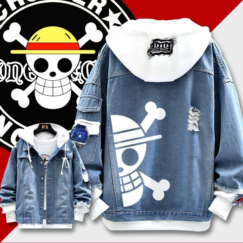 Y2K Winter Clothing - Jaket Anime One Piece Luffy Zorro