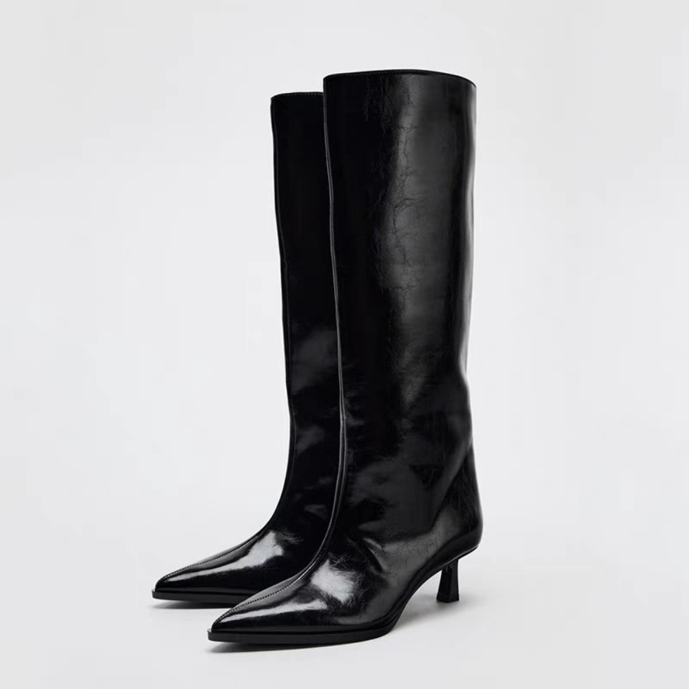 Winter Clothing Women'S - Sepatu Bot Tinggi Model Tabung Lebar