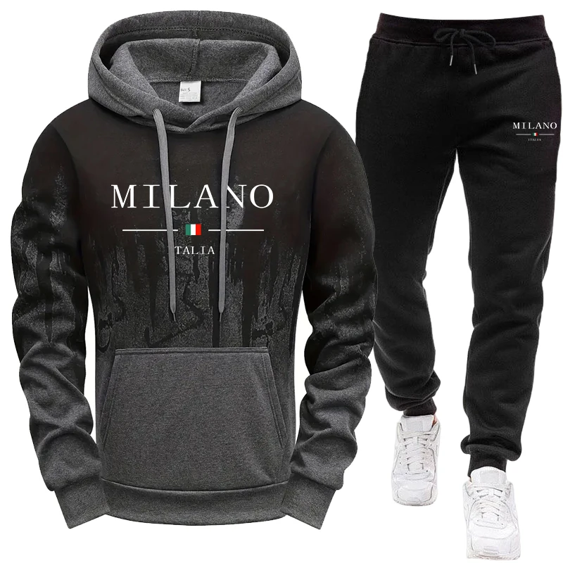 Winter Clothing Fashion - Setelan Pria/Hoodie/Celana Musim Gugur Musim Dingin