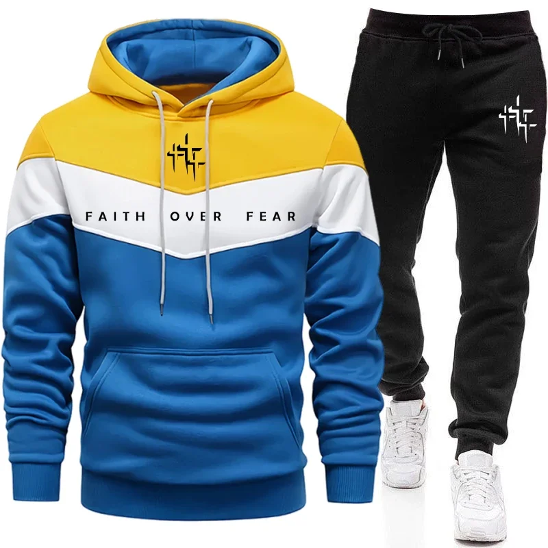 Faith Over Fear Setelan Olahra - Winter Clothing Fashion ulasan dan harga