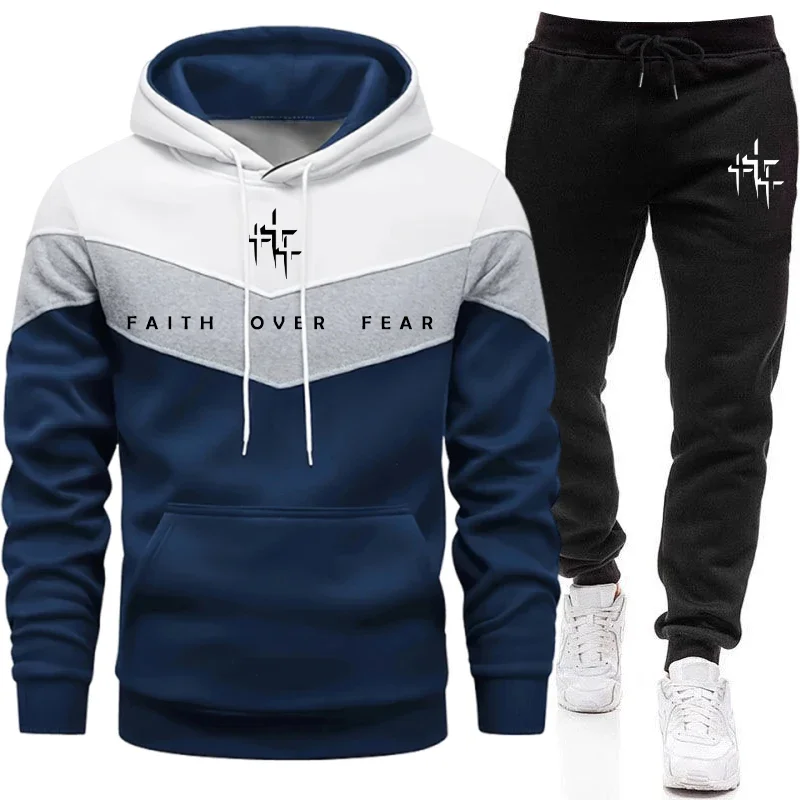 Faith Over Fear Setelan Olahra - Winter Clothing Fashion ulasan dan harga