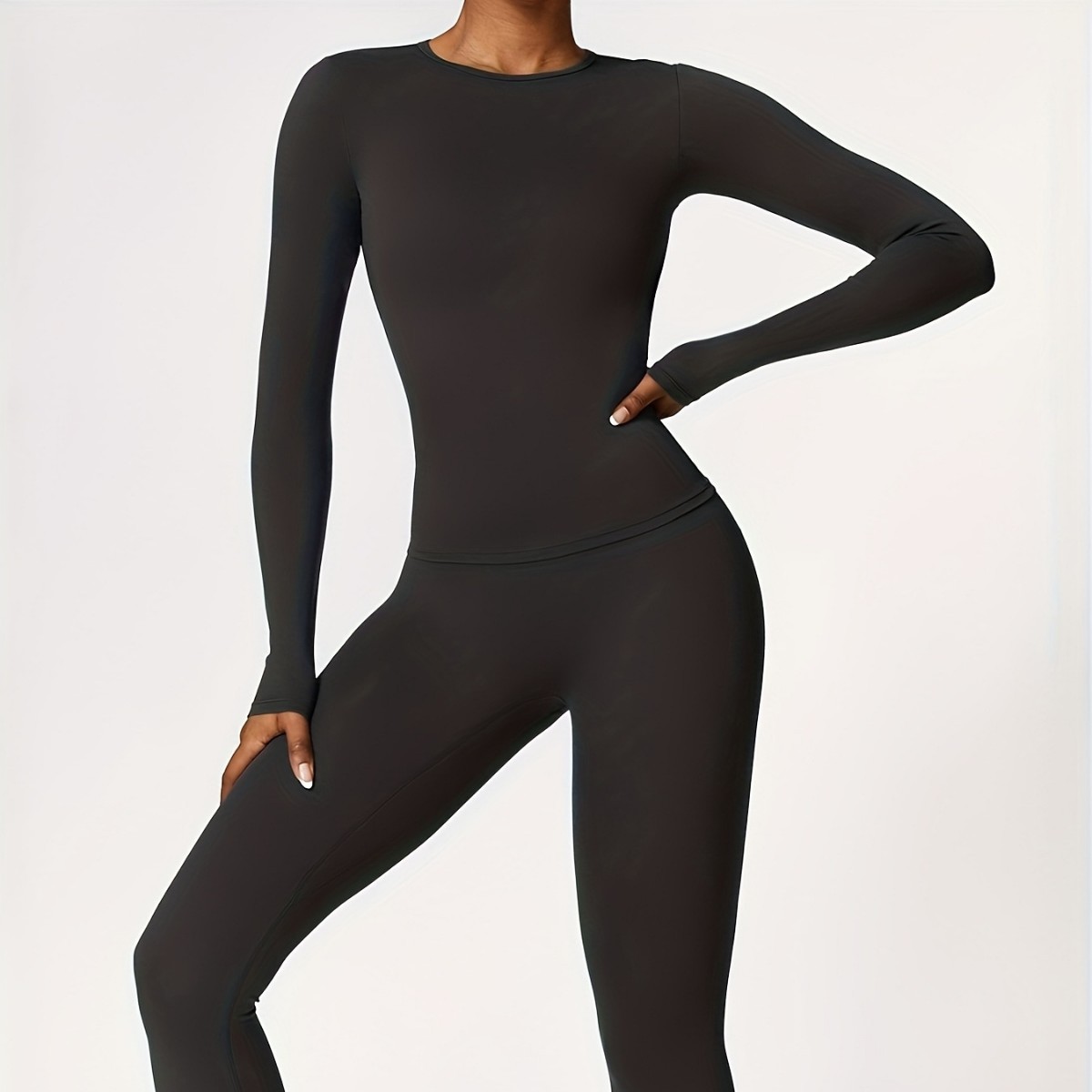Setelan yoga ketat lengan panj - Winter Clothing Women'S ulasan dan harga