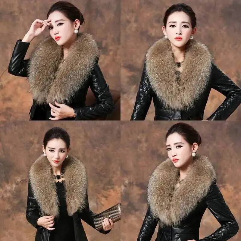 Syal bulu asli kerah bulu raku - Winter Clothing Women Sale ulasan dan harga