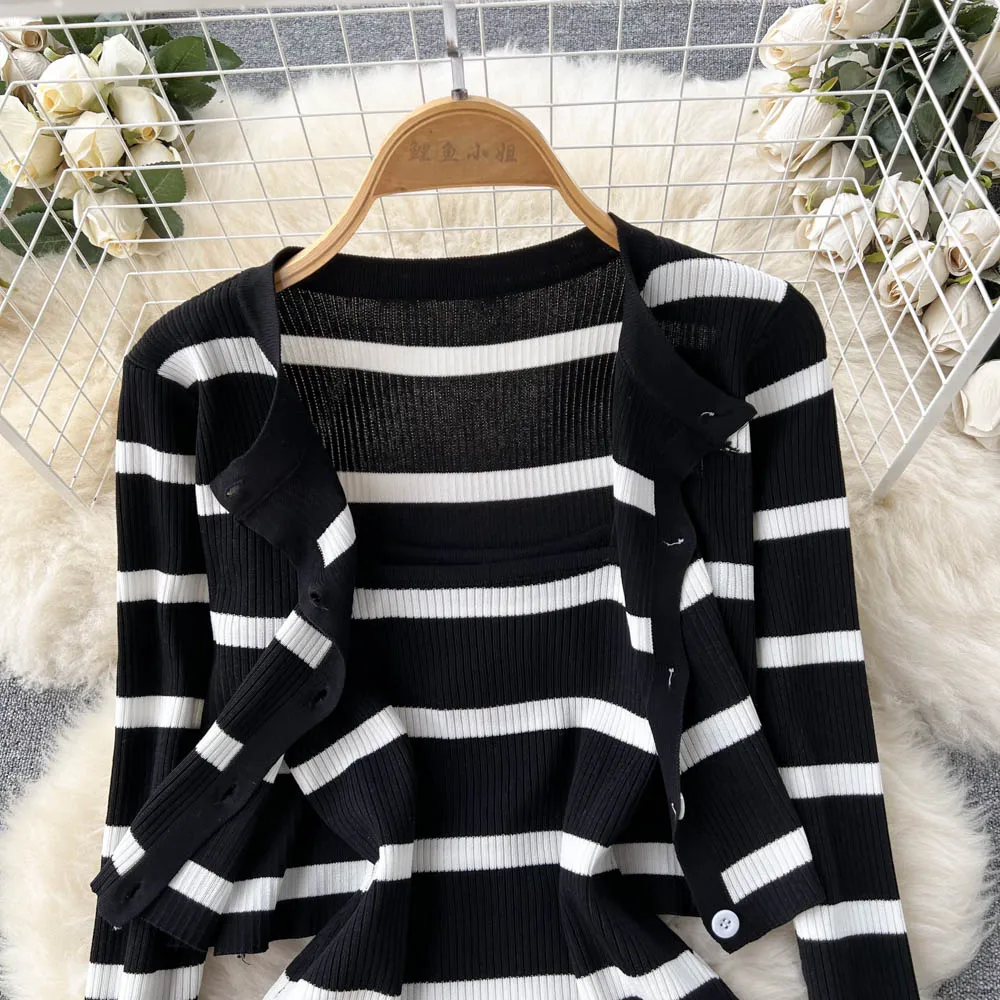 Set kardigan lengan panjang ke - Winter Clothing Korean ulasan dan harga
