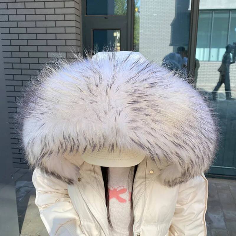 Kerah Bulu Rakun Untuk Jaket W - Winter Clothing Women Sale ulasan dan harga