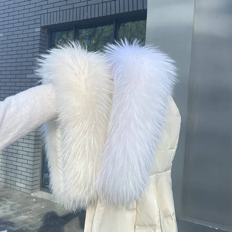 Kerah Bulu Rakun Untuk Jaket W - Winter Clothing Women Sale ulasan dan harga