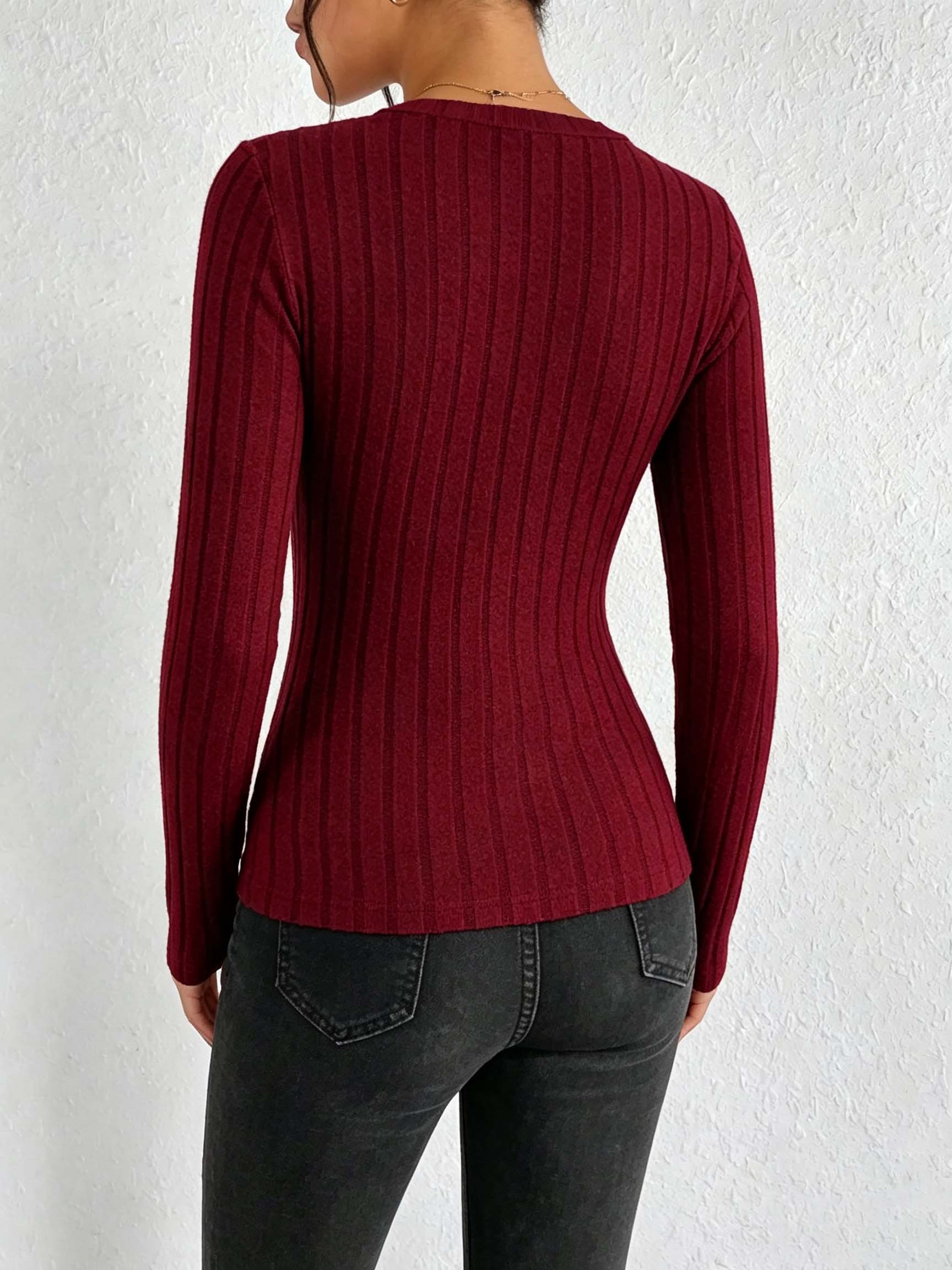 Atasan Rajut Wanita Model V-Ne - Winter Clothing For Women ulasan dan harga