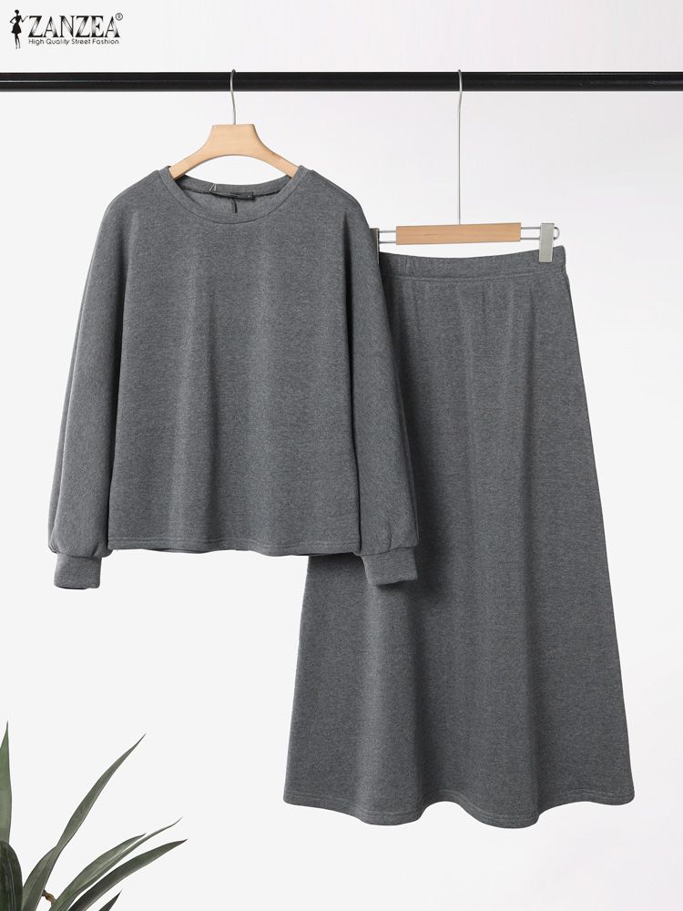 ZANZEA Setelan Wanita Musim Gu - Winter Clothing Korean ulasan dan harga