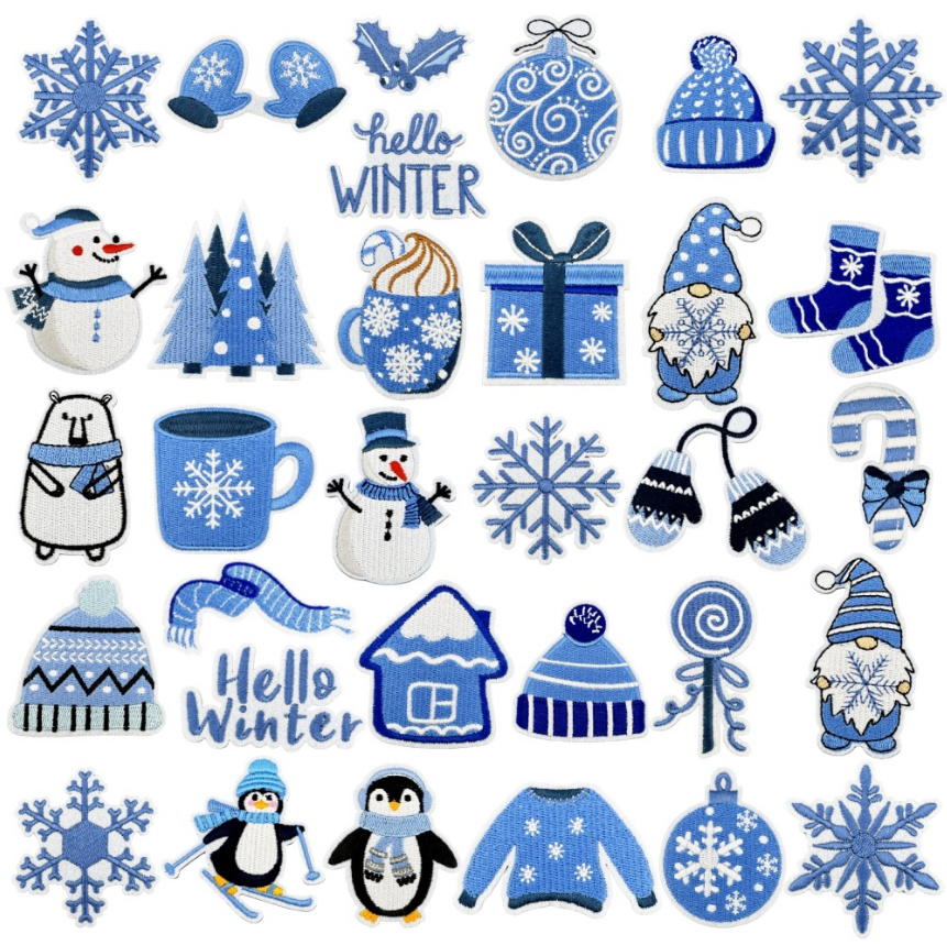 10 buah seri Hello Winter patc - Winter Clothing Pictures ulasan dan harga